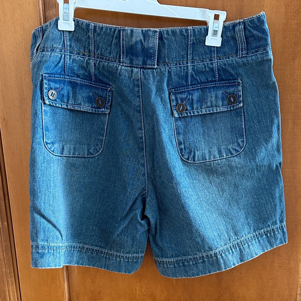 Relativity Women's Deep Blue Denim Shorts - Picture 3 of 6